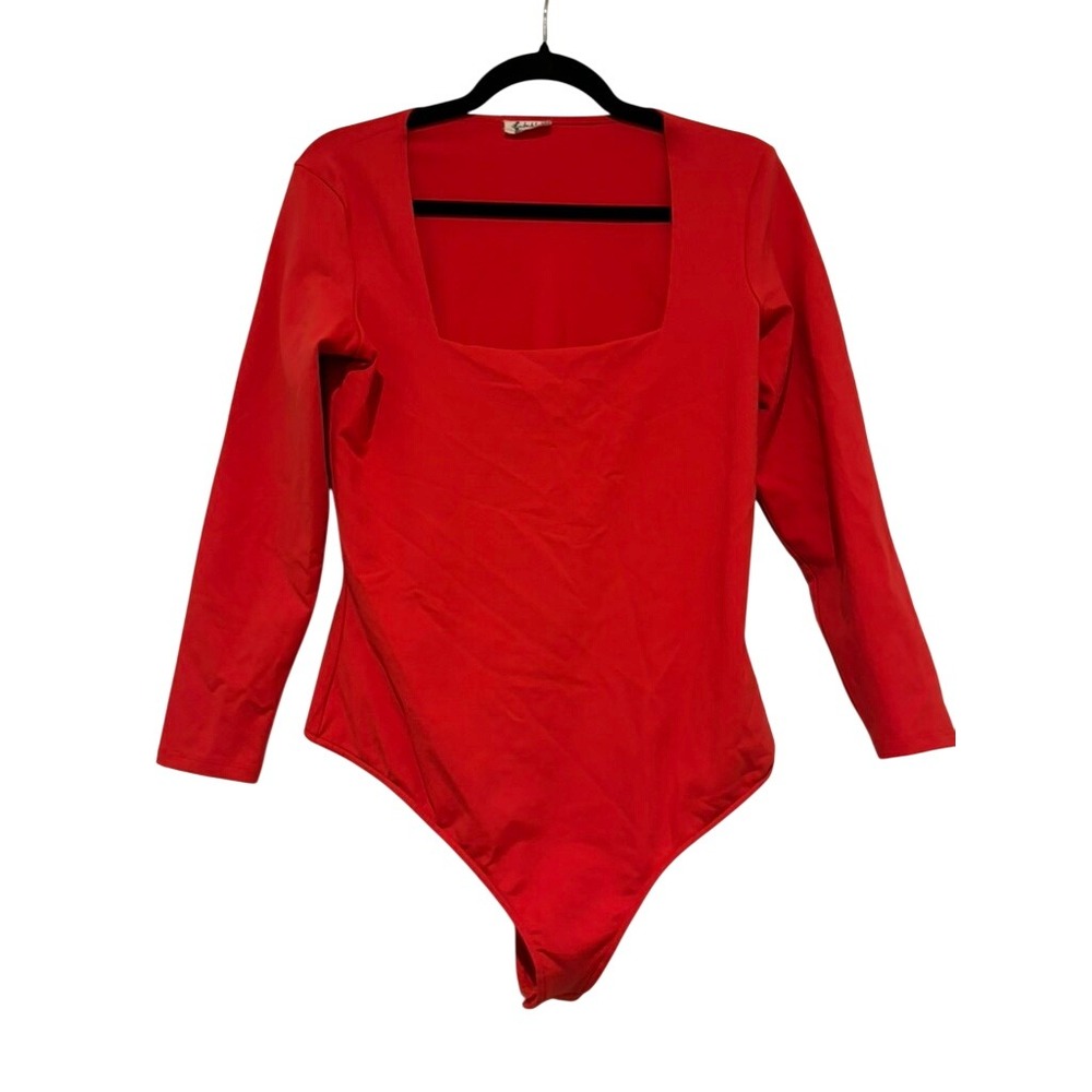 Free People Intimately long sleeve square neck body suit MM